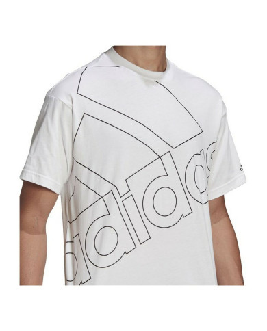 Men’s Short Sleeve T-Shirt Adidas Giant Logo White