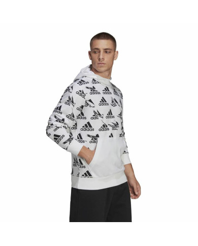 Men’s Hoodie Adidas Essentials Brandlove White