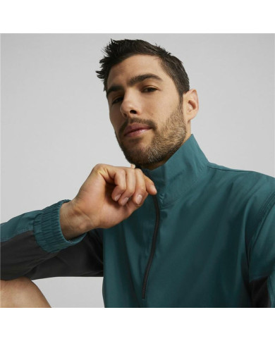 Men’s Sweatshirt without Hood Puma Fit Woven Training Green