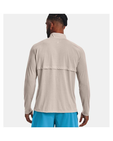 Men’s Long Sleeve T-Shirt Under Armour Streaker Run Beige
