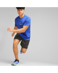 Men’s Short Sleeve T-Shirt Puma Run Favorite Logo Blue