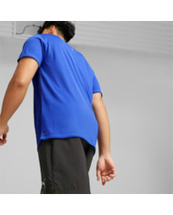 Men’s Short Sleeve T-Shirt Puma Run Favorite Logo Blue