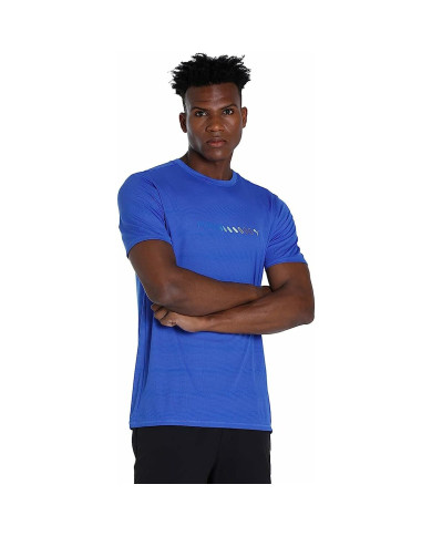 Men’s Short Sleeve T-Shirt Puma Run Favorite Logo Blue
