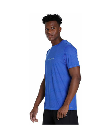 Men’s Short Sleeve T-Shirt Puma Run Favorite Logo Blue