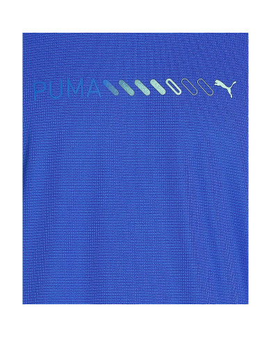 Men’s Short Sleeve T-Shirt Puma Run Favorite Logo Blue