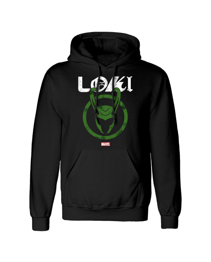 Unisex Hoodie Marvel Distressed Logo Black