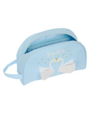 School Toilet Bag Glow Lab Cisnes Light Blue 28 x 18 x 10 cm