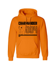 Unisex Hoodie Pokémon Charmander Line Art Orange