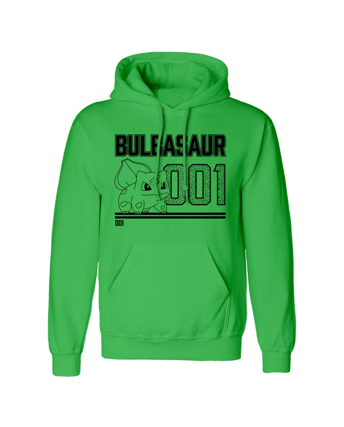 Unisex Hoodie Pokémon Bulbasaur Line Art Green