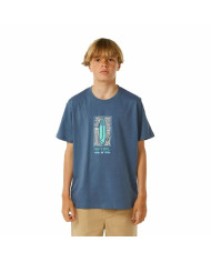 Child's Short Sleeve T-Shirt Rip Curl Lost Island Blue