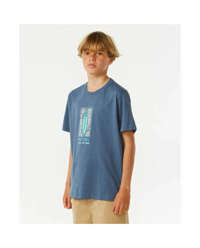 Child's Short Sleeve T-Shirt Rip Curl Lost Island Blue