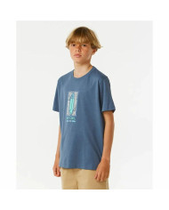 Child's Short Sleeve T-Shirt Rip Curl Lost Island Blue