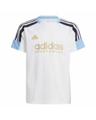 Child's Short Sleeve T-Shirt Adidas Nations White