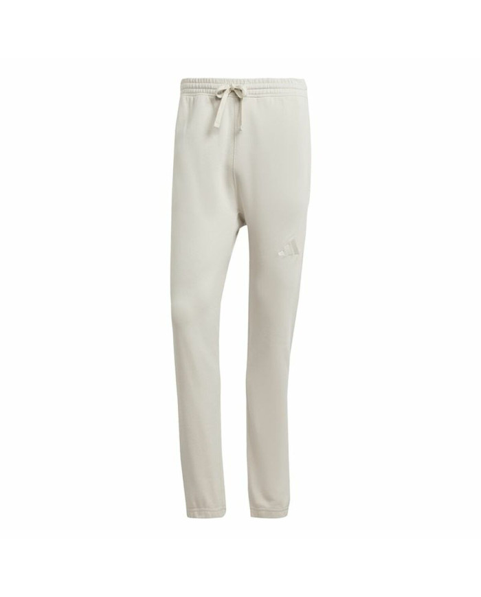Long Sports Trousers Adidas All Szn French Terry Regular Tapered White Beige Men