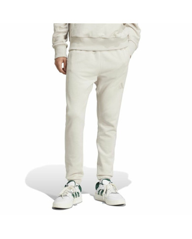 Long Sports Trousers Adidas All Szn French Terry Regular Tapered White Beige Men