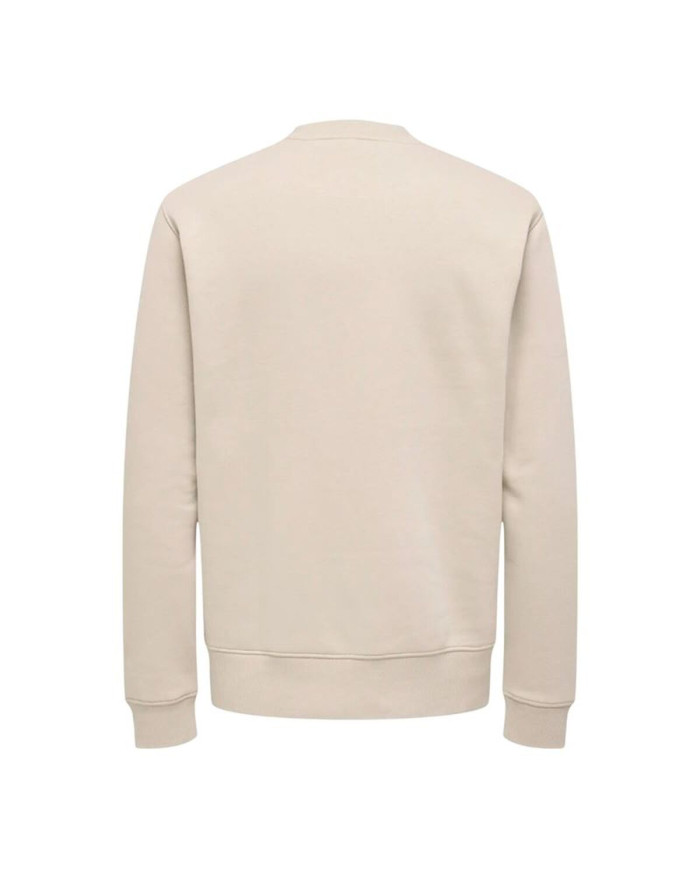 Men’s Sweatshirt without Hood Only & Sons Onsdawson Reg Crew Vd White