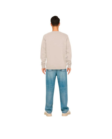 Men’s Sweatshirt without Hood Only & Sons Onsdawson Reg Crew Vd White