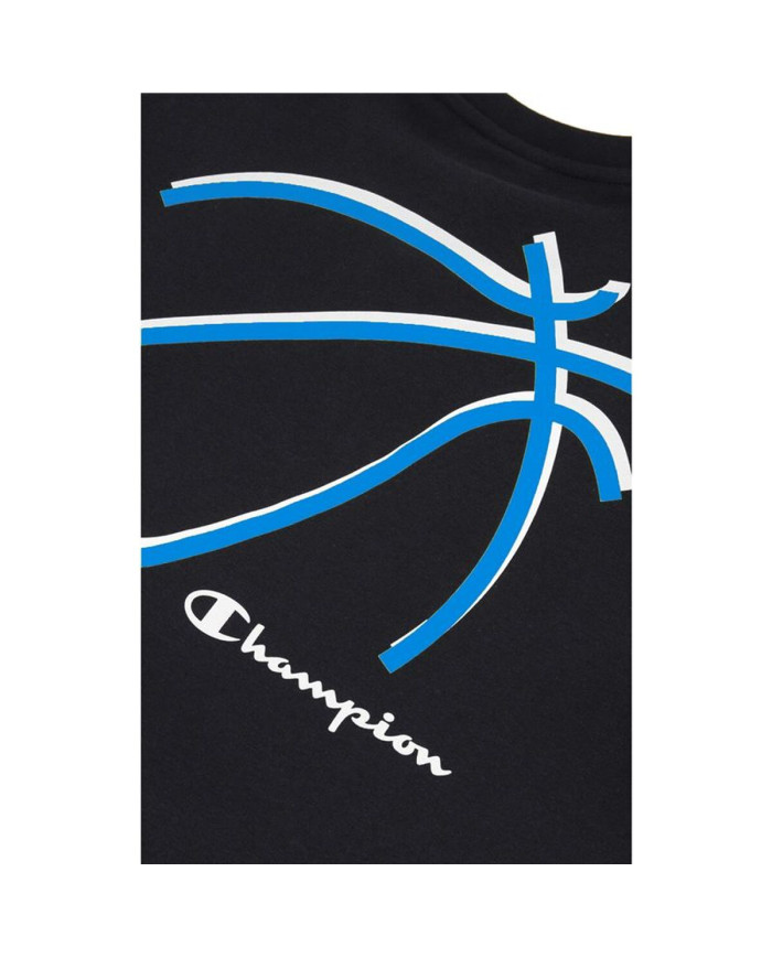 Men’s Sweatshirt without Hood Champion Basket Graphic M Black