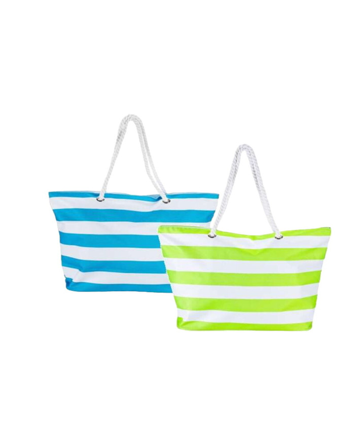Beach Bag Bismark Blue White Oxford 59 x 19 x 40 cm