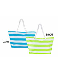 Beach Bag Bismark Blue White Oxford 59 x 19 x 40 cm
