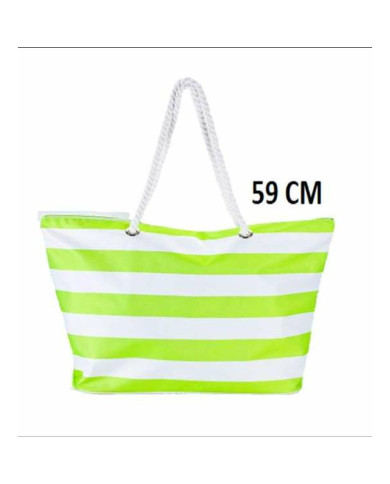 Beach Bag Bismark Blue White Oxford 59 x 19 x 40 cm