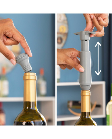 Vacuum Pump and Wine Stoppers Winuum InnovaGoods (4 caps)