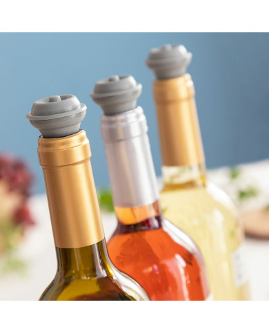 Vacuum Pump and Wine Stoppers Winuum InnovaGoods (4 caps)