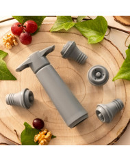 Vacuum Pump and Wine Stoppers Winuum InnovaGoods (4 caps)