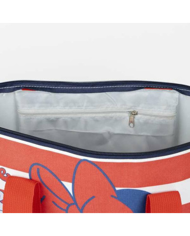 Beach Bag Minnie Mouse White Red 47 x 33 x 15 cm