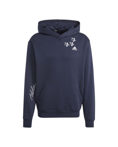 Men’s Hoodie Adidas Bl Fl Hd Q3 Fl Navy Blue