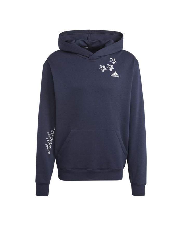 Men’s Hoodie Adidas Bl Fl Hd Q3 Fl Navy Blue