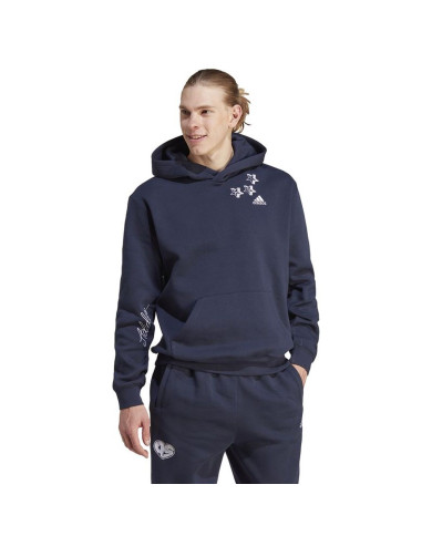 Men’s Hoodie Adidas Bl Fl Hd Q3 Fl Navy Blue