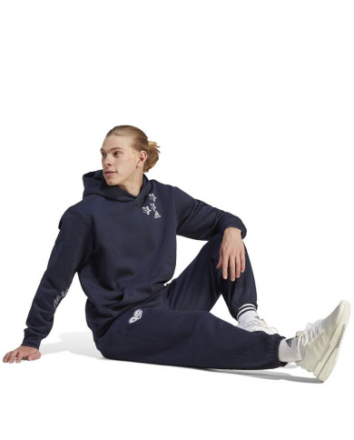 Men’s Hoodie Adidas Bl Fl Hd Q3 Fl Navy Blue