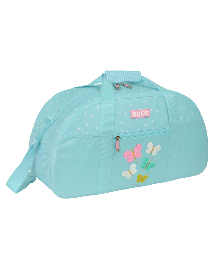 Sports bag Moos Butterflies Light Blue 50 x 26 x 20 cm