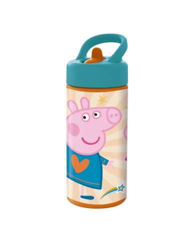 Water bottle Peppa Pig Having fun Pink PVC 410 ml