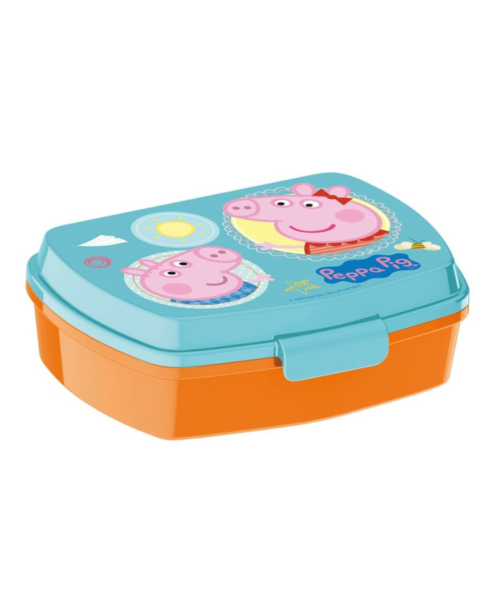 Sandwich Box Peppa Pig Having fun Plastic Light Pink (17 x 5.6 x 13.3 cm)
