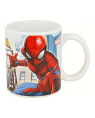 Mug Spider-Man Great power Blue Red Ceramic 350 ml