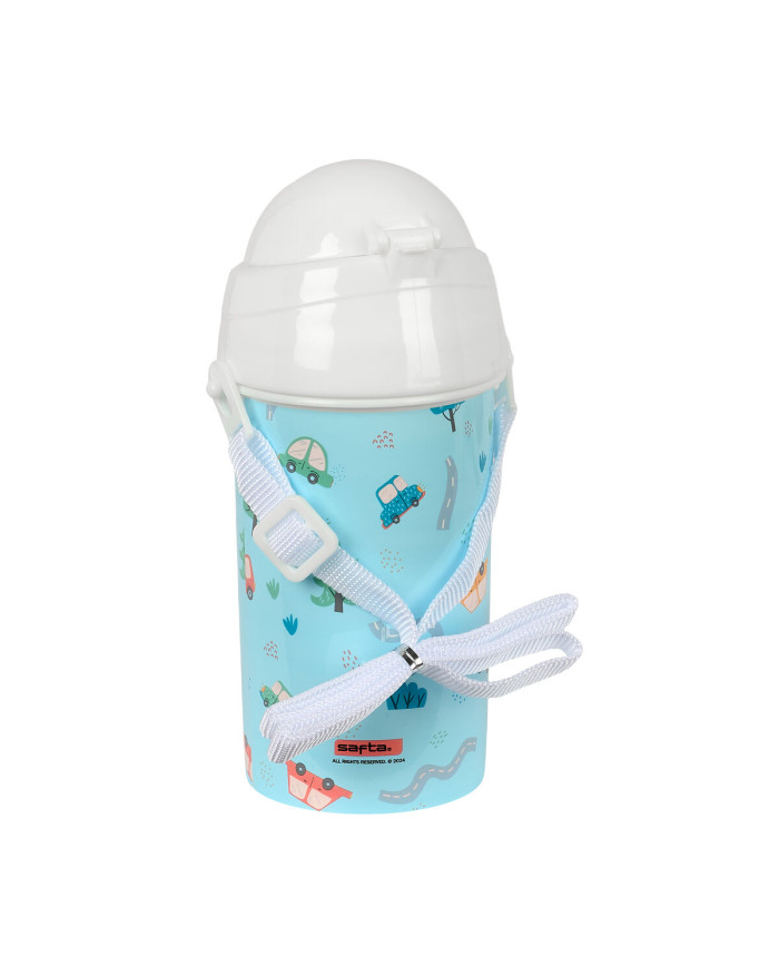 Water bottle Safta Coches Blue PVC 500 ml