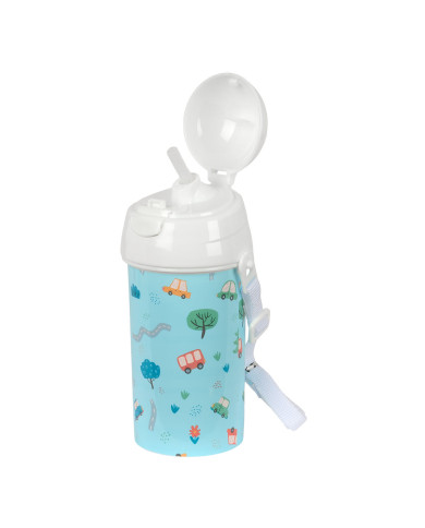 Water bottle Safta Coches Blue PVC 500 ml