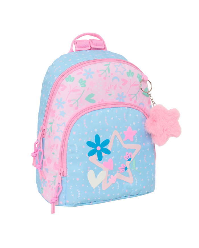 Rucksack BlackFit8 Smile Pink Light Blue 25 x 30 x 13 cm Mini