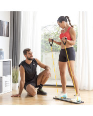 Push-Up Board with Resistance Bands and Exercise Guide Pulsher InnovaGoods