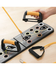 Push-Up Board with Resistance Bands and Exercise Guide Pulsher InnovaGoods