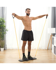 Push-Up Board with Resistance Bands and Exercise Guide Pulsher InnovaGoods