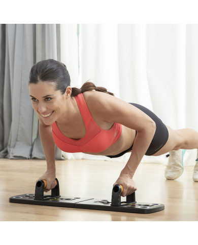 Push-Up Board with Resistance Bands and Exercise Guide Pulsher InnovaGoods