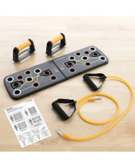 Push-Up Board with Resistance Bands and Exercise Guide Pulsher InnovaGoods