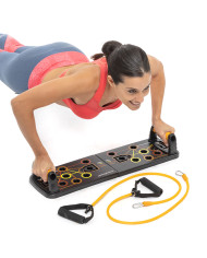 Push-Up Board with Resistance Bands and Exercise Guide Pulsher InnovaGoods