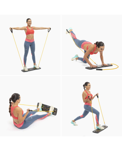 Push-Up Board with Resistance Bands and Exercise Guide Pulsher InnovaGoods