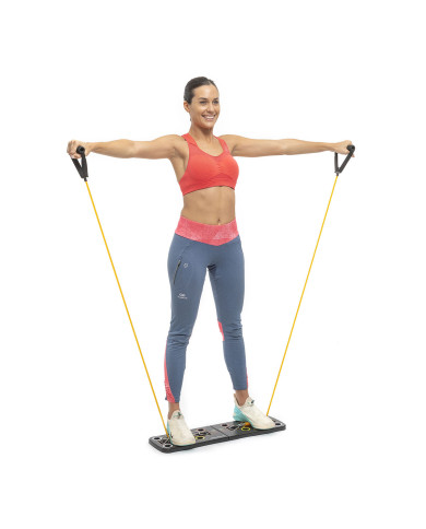 Push-Up Board with Resistance Bands and Exercise Guide Pulsher InnovaGoods