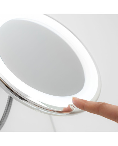 LED magnifying mirror with Flexible Arm and Suction Pad Mizoom InnovaGoods