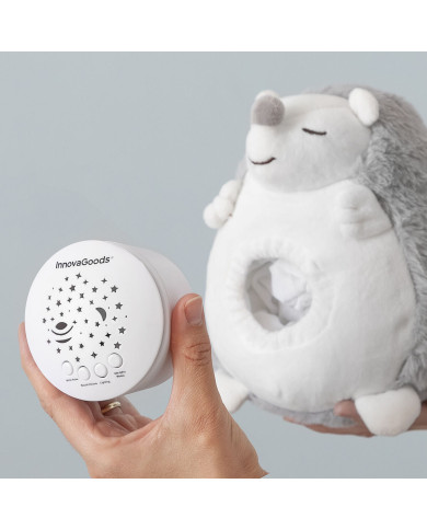 Hedgehog Soft Toy with White Noise and Nightlight Projector Spikey InnovaGoods